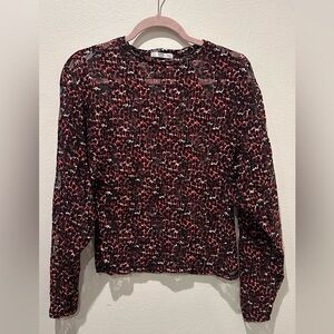 Zara Women's Blouse in Red and Black Print
